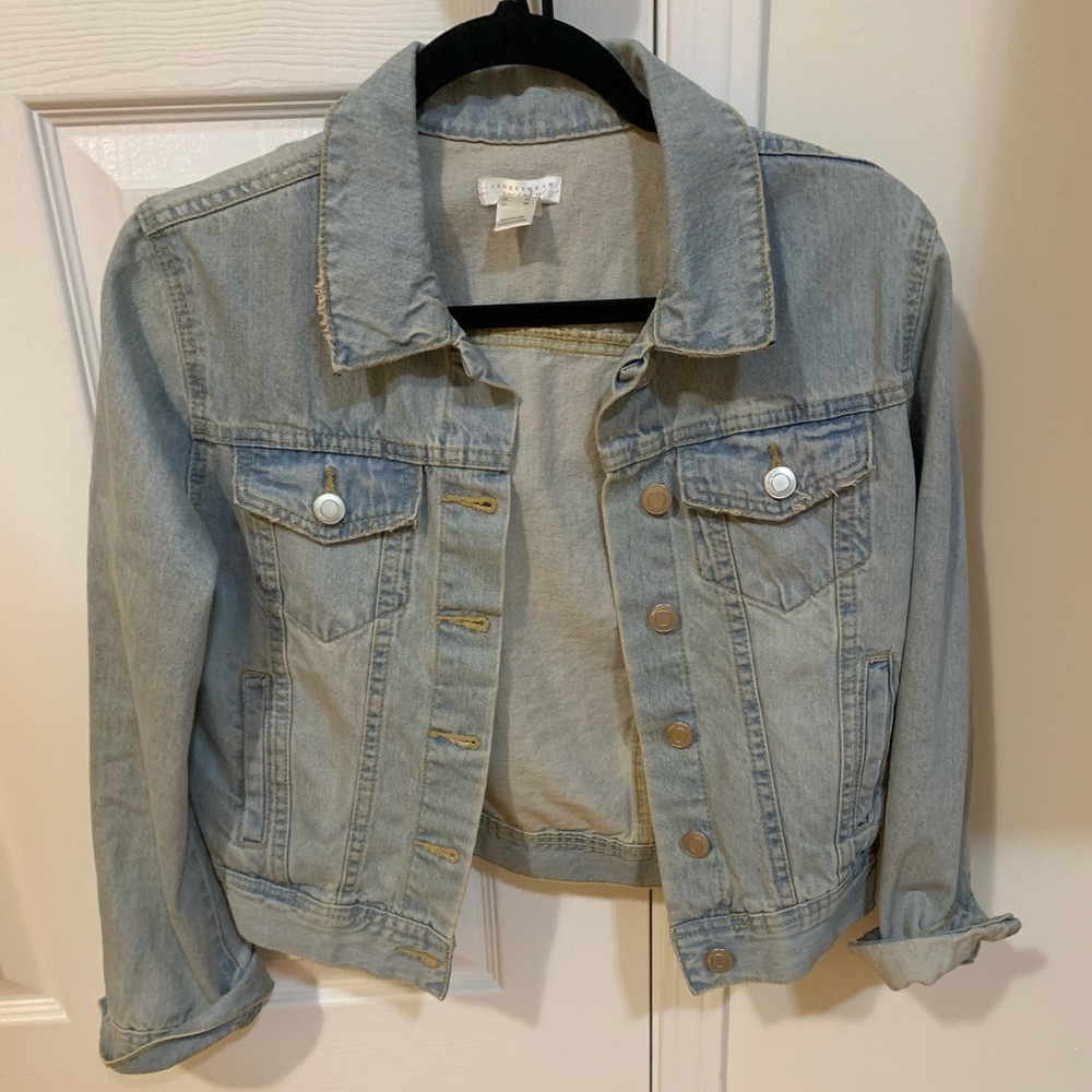 Denim crop jacket